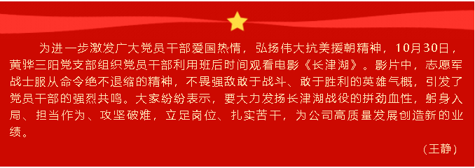 憶崢嶸歲月 強使命擔(dān)當(dāng)  ——黃驊三陽黨支部組織《長津湖》觀影活動15