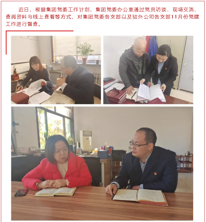 集團(tuán)黨委辦開展十一月份黨建工作督查46